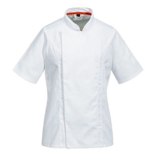 veste de cuisine maille pro manches courtes - taille xl - blanc - portwest