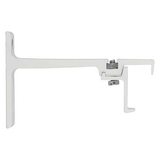 support mural mã©tal simple 24 x 16 avancã©e 80 mm blanc x2 - mobois