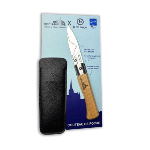 'prã©sentoir + 12 cartes duo couteau de poche 'mont saint-michel'' - french touch arts ld