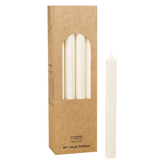 bougie droite ivoire d22 h200 - maison berger