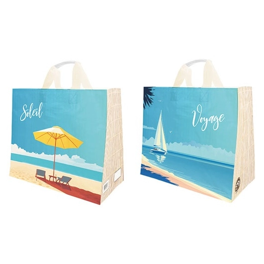 sac cabas polypropylã¨ne tisse voyage soleil 33 l 43x20x38cm - sphere distribution