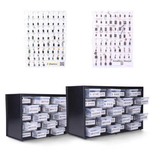 60 tiroirs de balais de charbon les plus vendus (240 ensembles)