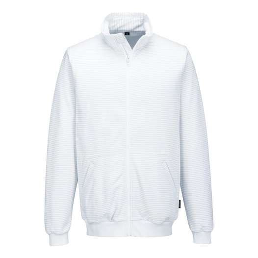 sweat shirt anti statique esd - taille m - blanc - portwest