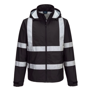 veste de pluie légère iona pliable - taille 4xl - noir - portwest