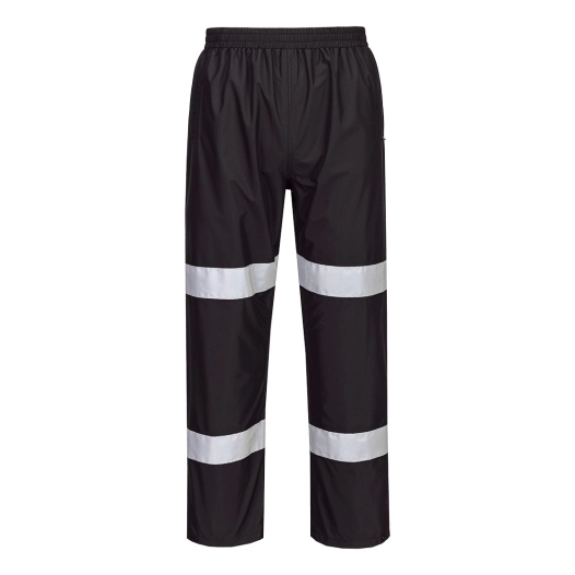 pantalon de pluie légère iona pliable - taille l - noir - portwest