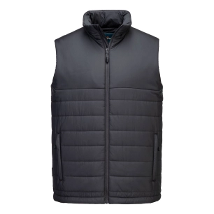 bodywarmer professionnel à baffles isolées - taille m - gris métal - portwest