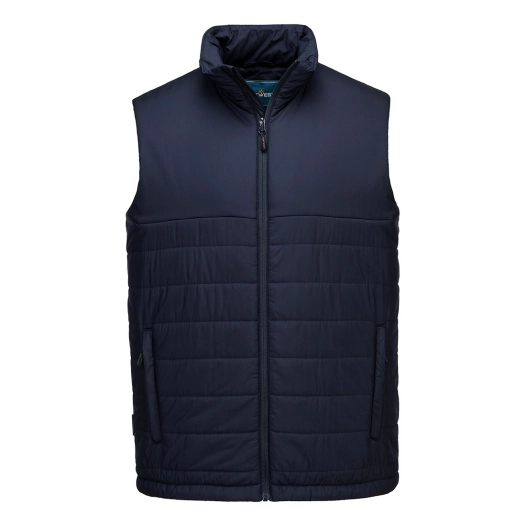 bodywarmer professionnel à baffles isolées - taille m - marine - portwest