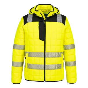 veste hybride baffle hv pw3 - taille xxl - jaune/noir - portwest