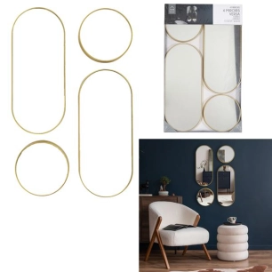 miroir dã©co rond et ovale versa dore x4 m4 - cmp consortium menager parisien ld