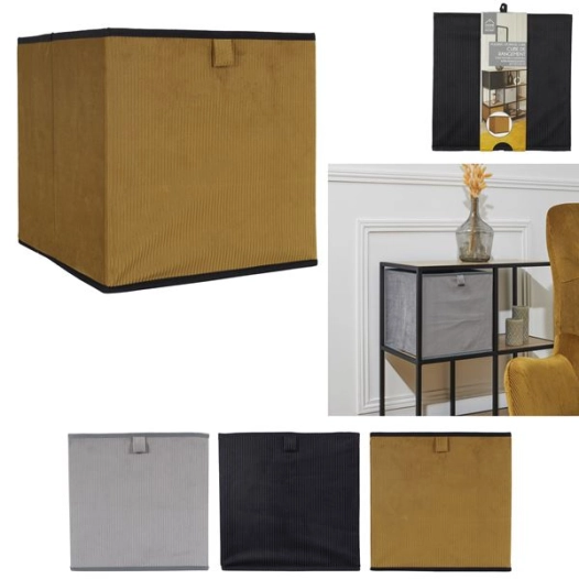 cube de rangement pliable 30x30cm giulia m12 - cmp consortium menager parisien ld