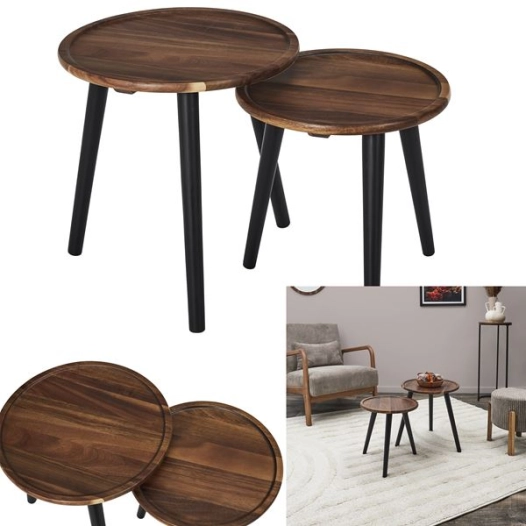 table gigogne rond acacia x2 m1 - cmp consortium menager parisien ld