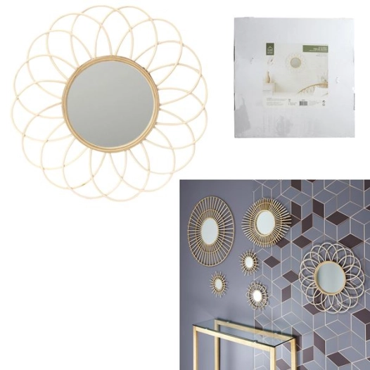 miroir rotin rosace 56cm m6 - cmp consortium menager parisien ld