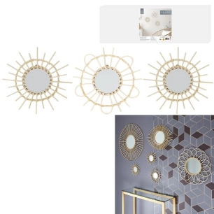 miroir rotin x3 28cm m6 - cmp consortium menager parisien ld