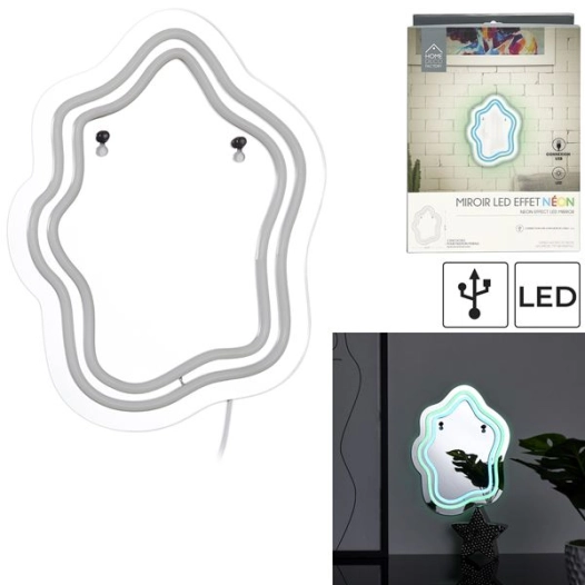 miroir led effet nã©on m6 - cmp consortium menager parisien ld