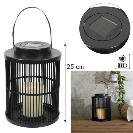 lanterne solaire effet bougie h25cm m4 - cmp consortium menager parisien ld
