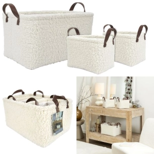 panier rangement blanc bouclette x3 h20cm m4 - cmp consortium menager parisien ld