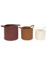 panier coton terracotta ocre ivoire x3 m4 - cmp consortium menager parisien ld