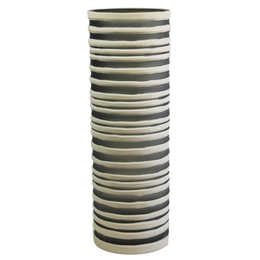 vase verre choco+creme h35 - aubry gaspard ld