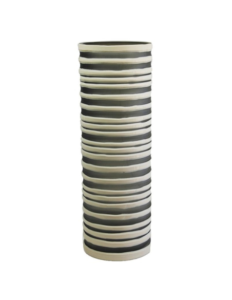 vase verre choco+creme h35 - aubry gaspard ld