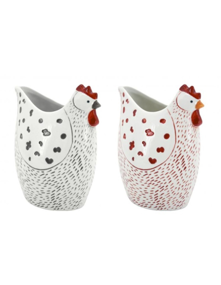 vase ceramique poule ass h18 - aubry gaspard ld