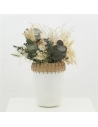vase met.blanc+rotin h24 - aubry gaspard ld