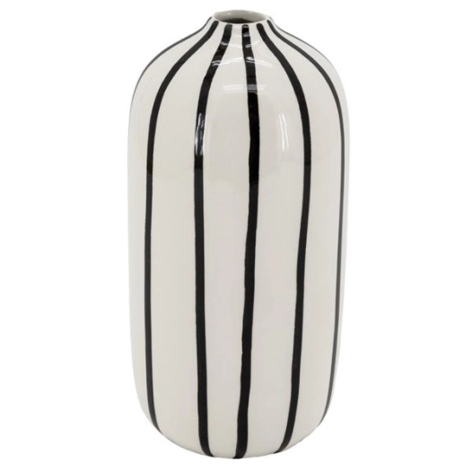 vase ceramic blc strie noire - aubry gaspard ld