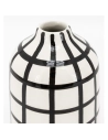 vase ceram.blc quadrille noir - aubry gaspard ld