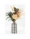 vase ceram.blc quadrille noir - aubry gaspard ld