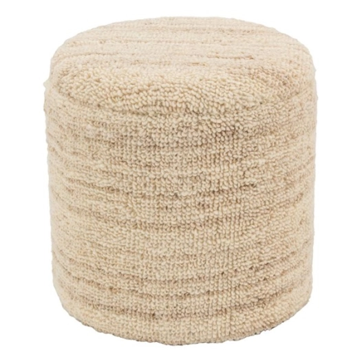 pouf/coffre boucle laine h35 - aubry gaspard ld