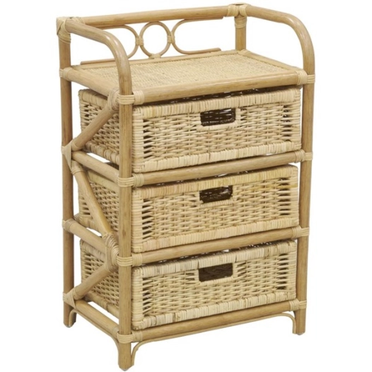 commode 3 tiroirs miel - aubry gaspard ld