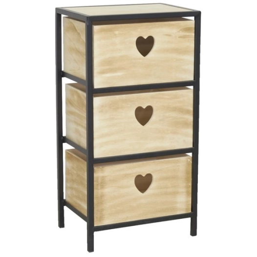 commode 3 tir.bois nat+coeur - aubry gaspard ld