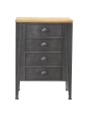 commode met+bois 4tir h78 - aubry gaspard ld