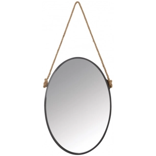 miroir ovale metal noir h50 - aubry gaspard ld