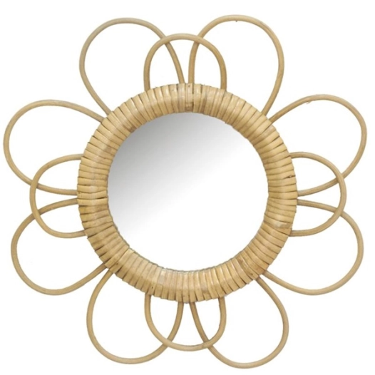 miroir rotin fleur d32,5 - aubry gaspard ld