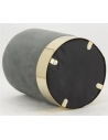 pouf velours+metal gris h39 - aubry gaspard ld