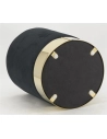 pouf velours+metal noir h39 - aubry gaspard ld
