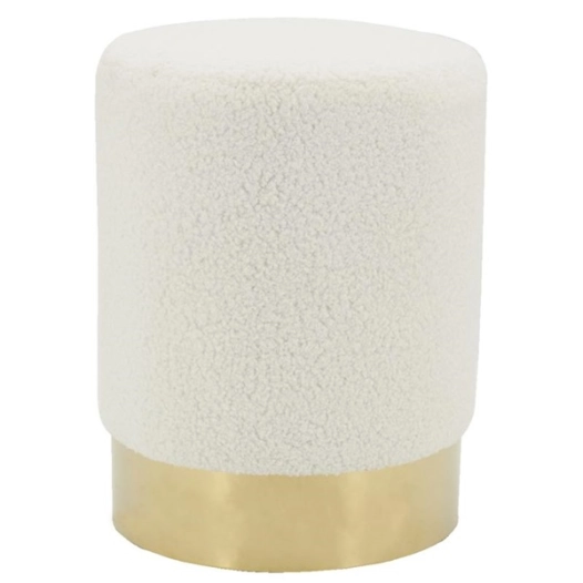 pouf bouclette+metal h39 - aubry gaspard ld