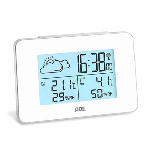 ade station meteo dig. blanc 4x13xh8,7cm - billiet ld