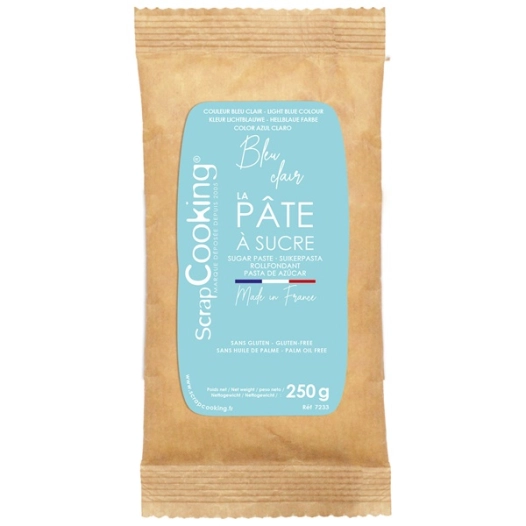 pate a sucre bleu clair 250g arome vanille - carambelle - ld