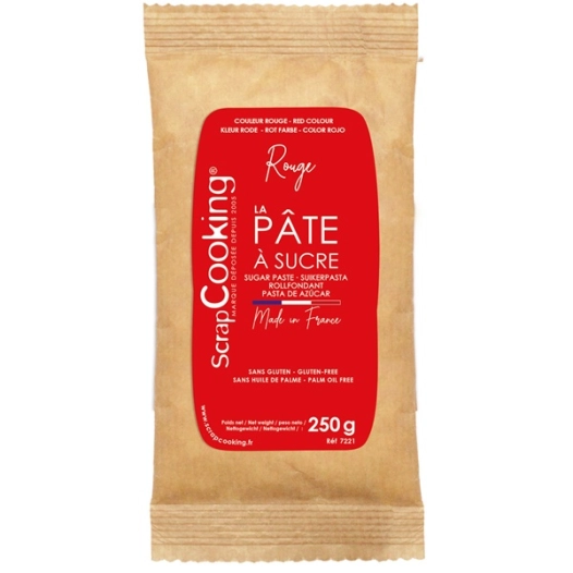 pate a sucre rouge 250g - carambelle - ld