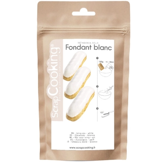 fondant glacage blanc de 150g en pot - carambelle - ld
