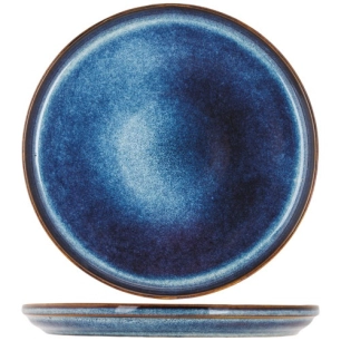jade indigo assiette plate d27xh2.7cm - cosy et trendy billiet