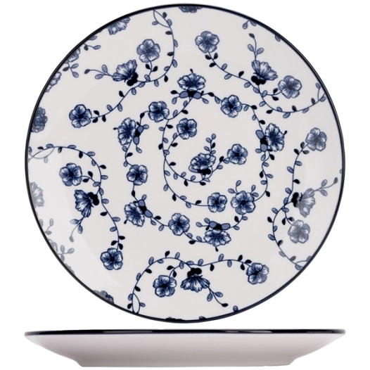 flor azul assiette dessert d19cm set4 - cosy et trendy billiet