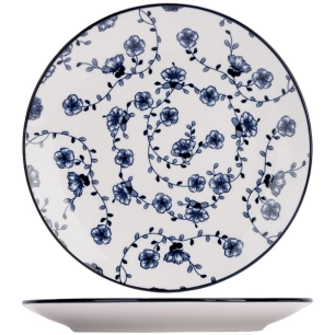 flor azul assiette dessert d19cm set4 - cosy et trendy billiet