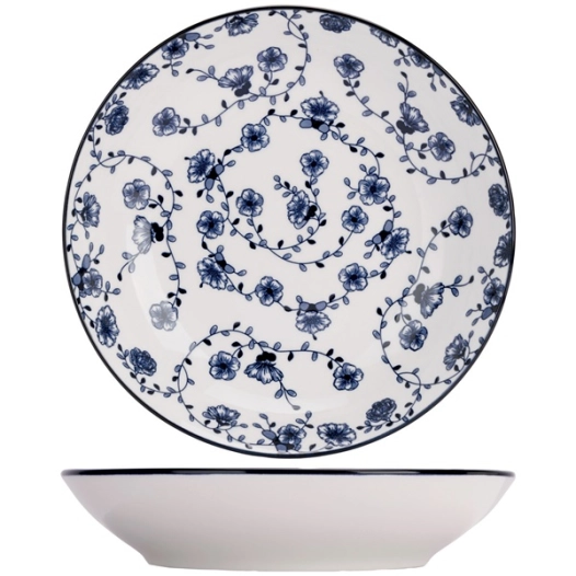 flor azul assiette creuse d20cm set4 - cosy et trendy billiet