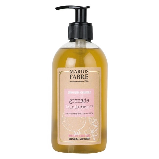 savon liquide de marseille 400ml fleur de cerisier et grenad - marius fabre jeune ets