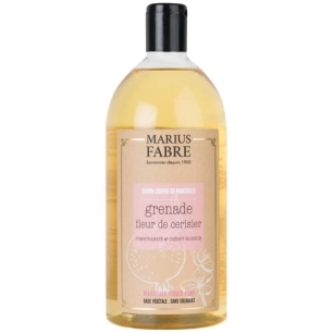 savon liquide de marseille 1l fleur de cerisier et grenade - marius fabre jeune ets
