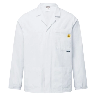 veste de laboratoire esd - taille s - blanc - portwest