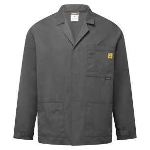 veste de laboratoire esd - taille l - gris zoom - portwest