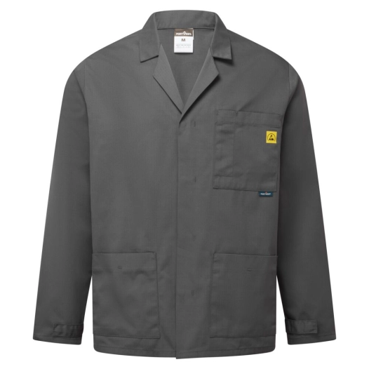 veste de laboratoire esd - taille xxl - gris zoom - portwest